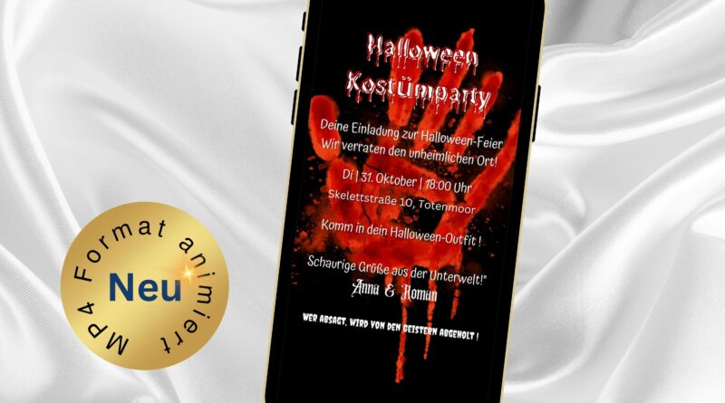 eCard Halloween Einladung Kostümparty