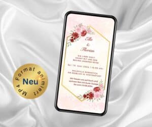 Digitale Einladung Hochzeit Boho
