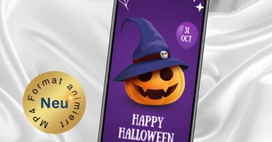 Halloweengrüße Kürbiskarte per WhatsApp