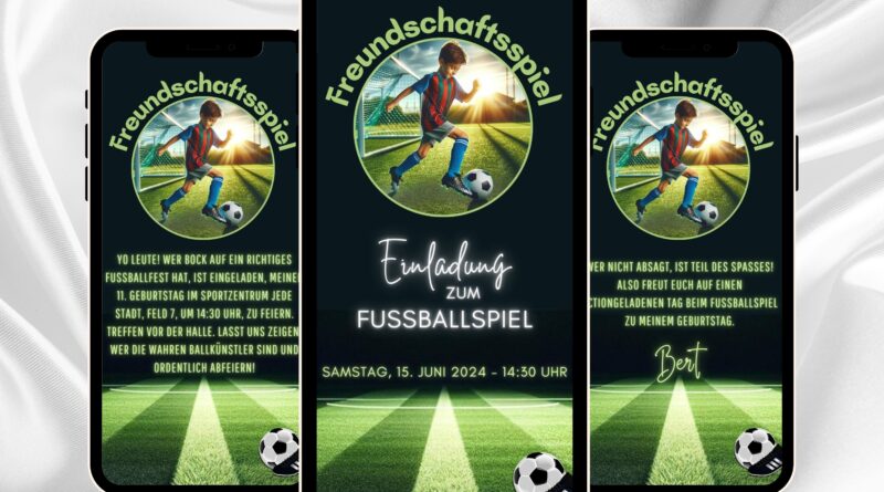 WhatsApp Einladung Kindergeburtstag Fussball